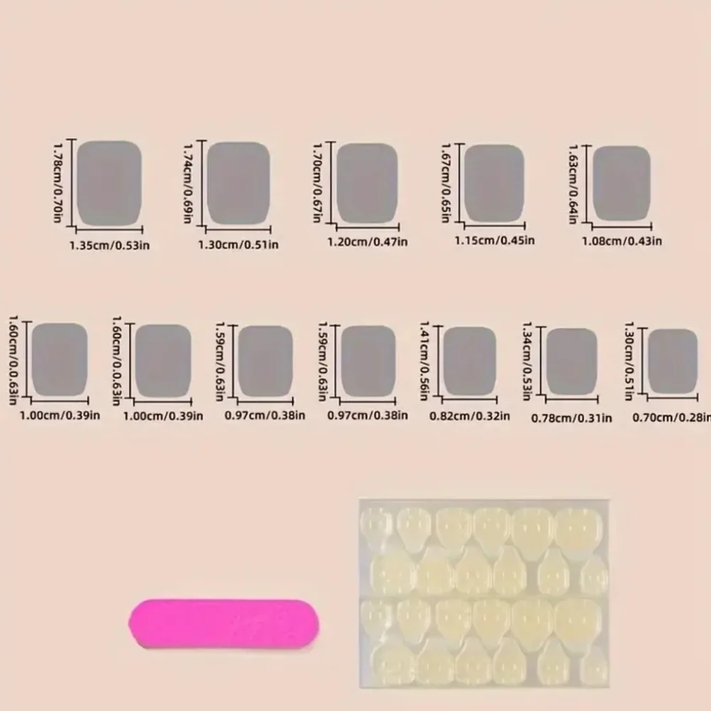24 Pieces Fake press on nails